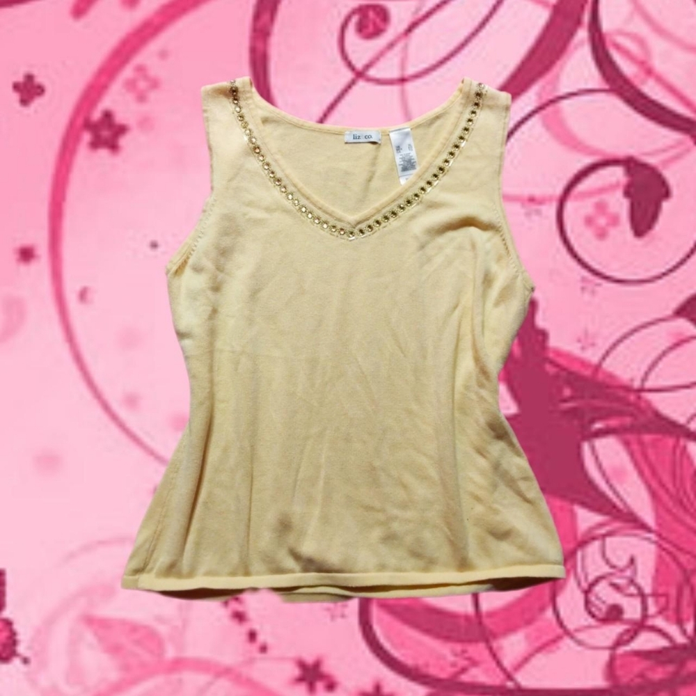 Early 2000s coquette rhinestone sweater vest